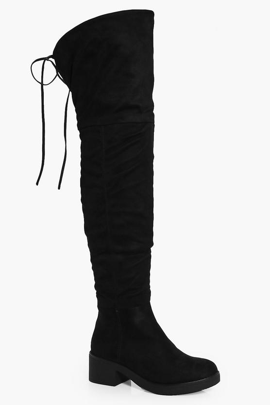 Angel Faux Fur Lined Chunky Over The Knee Boot